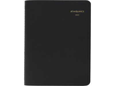 2022 AT-A-GLANCE Four-Person Group 8 x 11 Daily Appointment Book, Black (70-822-05-22)
