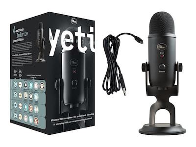 Blue Microphones Yeti Professional USB Microphone, Black (988-000100) |  Quill.com