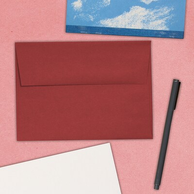 JAM Paper A7 Invitation Envelopes, 5.25 x 7.25, Dark Red, 1000/carton (31511307B)