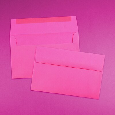 JAM Paper® A10 Colored Invitation Envelopes, 6 x 9.5, Ultra Fuchsia Pink, 25/Pack (16577)