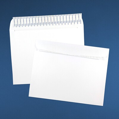 JAM Paper Peel & Seal Booklet Envelope, 9" x 12", White, 250/Box (356828785H)