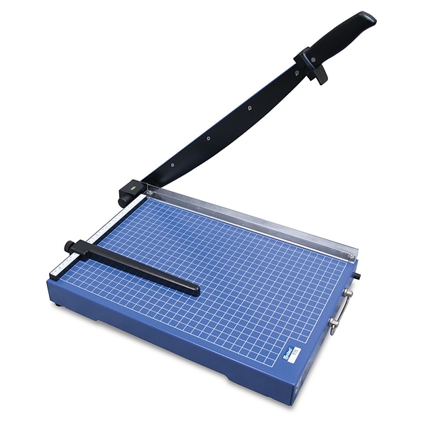 United 15.4" Office-Grade Guillotine Paper Trimmer, 15 Sheet Capacity, Blue  (T15) | Quill.com