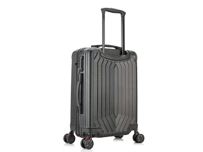 DUKAP Stratos 21.65" Hardside Carry-On Suitcase, 4-Wheeled Spinner, TSA Checkpoint Friendly, Black (DKSTR00S-BLK)