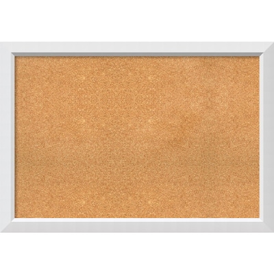 Amanti Art Extra Large Blanco White 39"W x 27"H Framed Cork Board (DSW3904521)