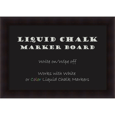 Amanti Art Framed Liquid Chalk Marker Board Extra Large Portico Espresso 42"W x 30"H Frame Espresso (DSW3908304)