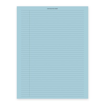 Custom Continuation Notes, 8-1/2" x 11", 500 Sheets per Pack