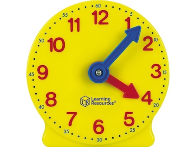 Learning Resources Big Time Mini Clock, 4", Multicolored, Multi-Grade (LER3675)