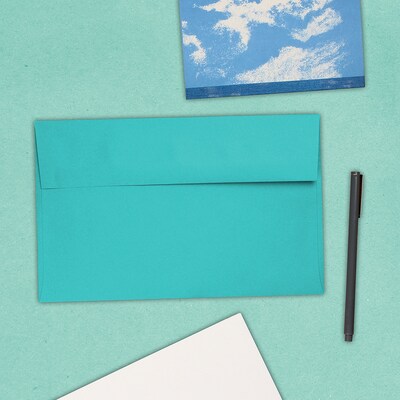 JAM Paper® A10 Colored Invitation Envelopes, 6 x 9.5, Sea Blue Recycled, 25/Pack (70249)