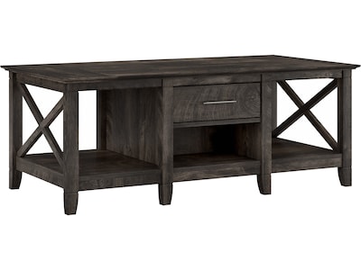 Bush Furniture Key West 47" x 24" Coffee Table, Dark Gray Hickory (KWT148GH-03)