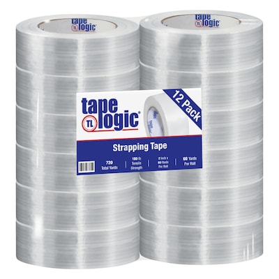Tape Logic® 1400 Strapping Tape, 2 x 60 yds., Clear, 12/Case (T917140012PK)