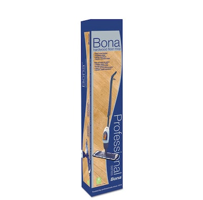Bona Hardwood Floor Mop, 15" Microfiber Head, 52" Handle, Blue (WM710013408)