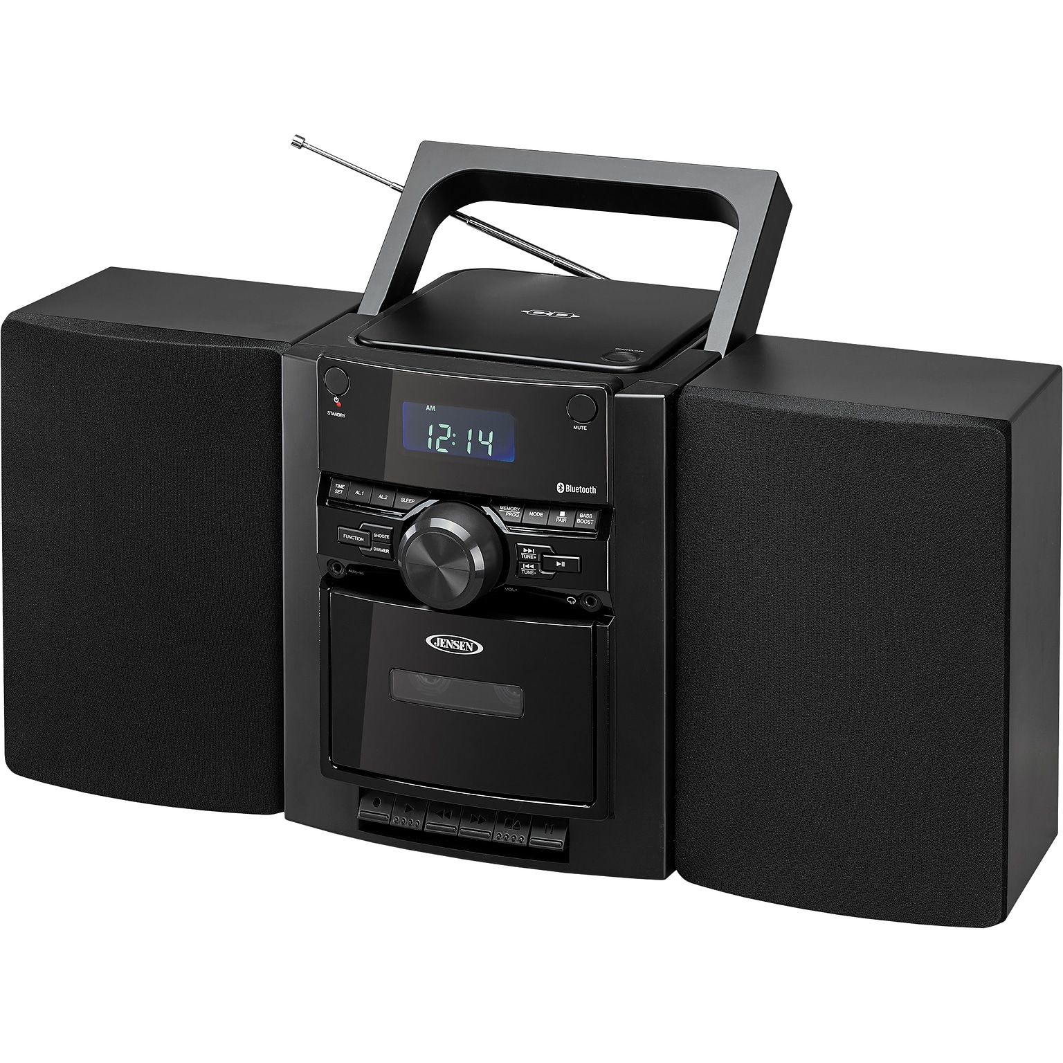 Jensen CD-785 Bluetooth Cassette/MP3/CD/Radio Player, Black | Quill.com
