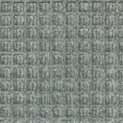 M+A Matting WaterHog Squares Classic Mat, Universal Cleated, 3 x 10, Medium Grey (20057310070)