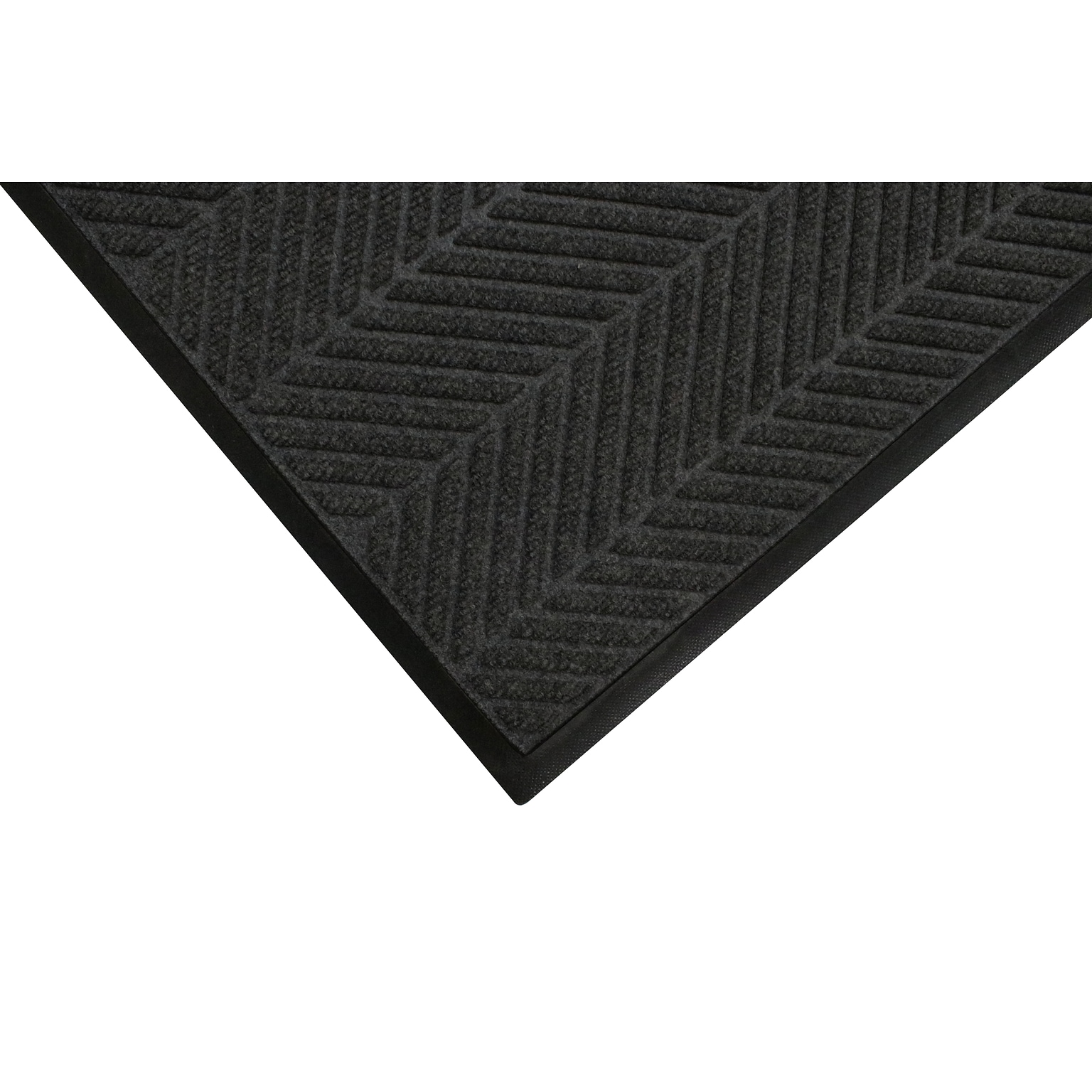 M+A Matting WaterHog Max Herringbone Classic Mat,Smooth, 2 x 3, Black Smoke (22407023170)