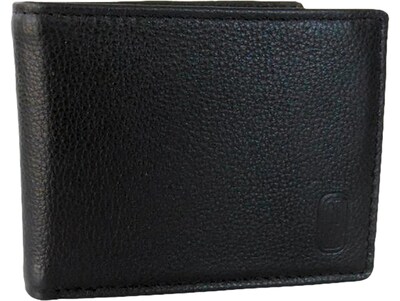 Club Rochelier Leather Slimfold Wallet, Black (CRP354-2-Blk)