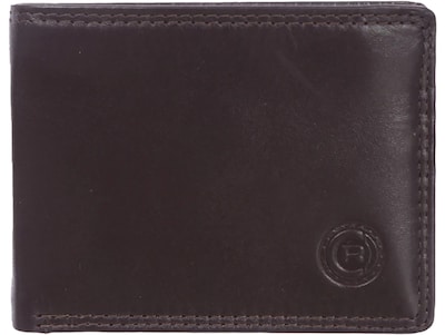 Club Rochelier Leather Slimfold Wallet with Removable Center Wing, Mahogany (4454-R2-Mhgny)