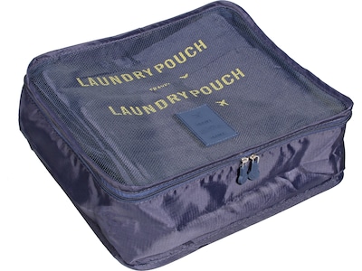 Nicci 6-Piece Fabric Travel Organizer, Navy (CBM002L-NAVY)