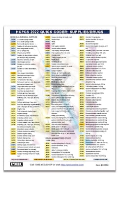 2022 ICD-10-CM Quick Coder Card/Internal Medicine (2223I)