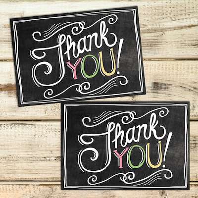 Great Papers! Chalkboard Thank You 24Ct