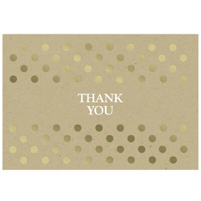 Great Papers! Kraft Foil Thank You Note Card, 4.875 x 3.375, 50 count (2015070)