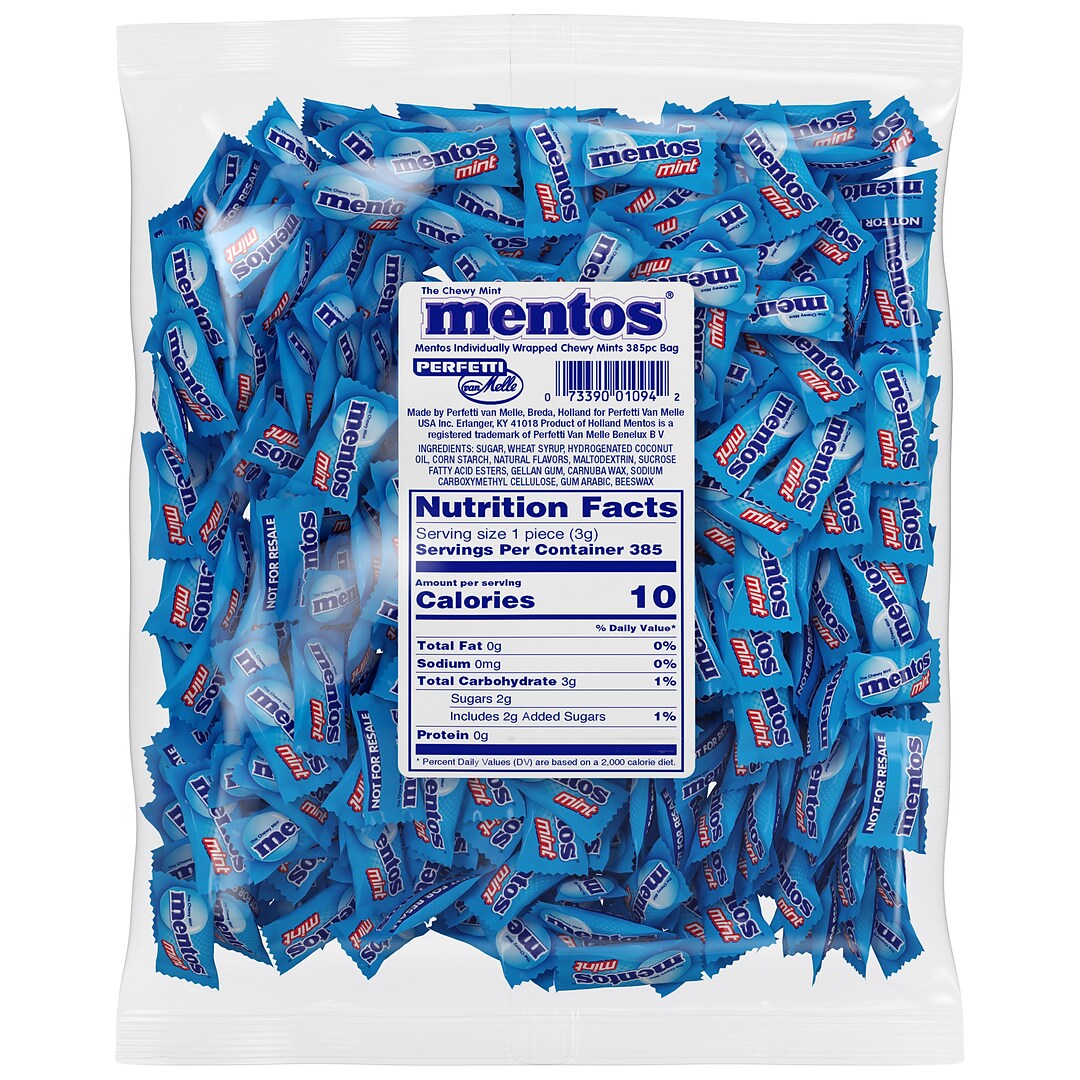 Mentos Mini Individually Wrapped Mints, 37 oz Bag, Pack of 2 (VAM80900) |  Quill.com