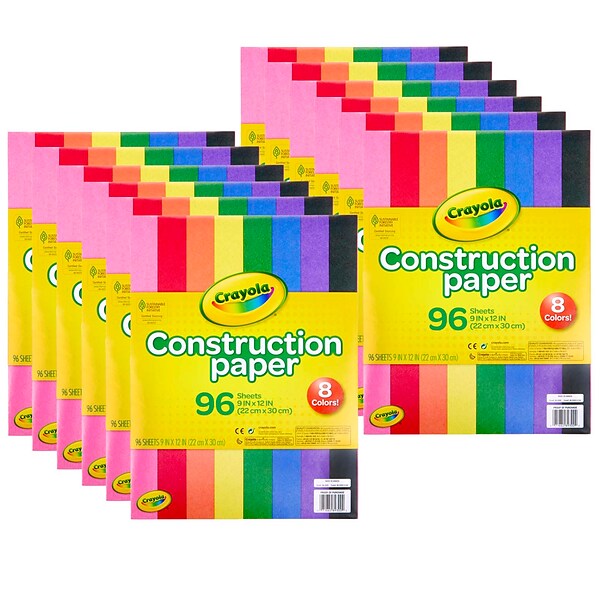 Prang 9 x 12 Construction Paper, Assorted Colors, 50 Sheets/Pack