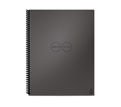 Rocketbook Core Reusable Smart Notebook, 8.5 x 11, Lined Ruled, 32 Sheets, Gray (EVR2-L-RC-CIG)