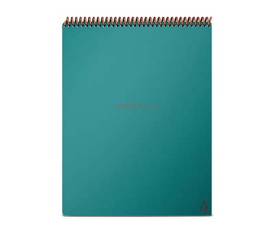 Rocketbook Flip Reusable Smart Notepad, 8.5 x 11, Lined & Dot Grid Ruled, 32 Pages, Teal (FLP-L-RC
