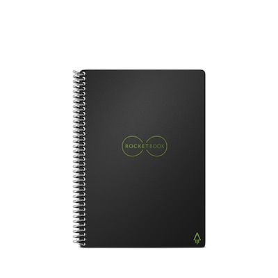 Rocketbook Core Reusable Smart Notebook, 6 x 8.8, Dot-Grid Ruled, 36 Sheets, Black (EVR-E-RC-A-FR)