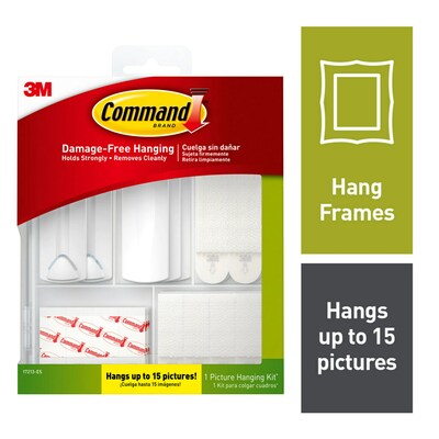 Command  Hanging Assortment Kit, White/Clear, 50/Pack (17213-ES)