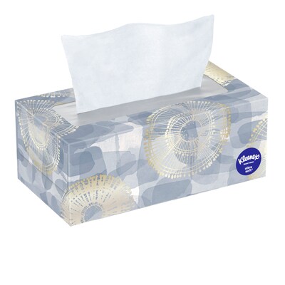 Kleenex Ultra Soft Standard Facial Tissue, 3-Ply, 120 Sheets/Box, 8 Boxes/Carton  (50153) | Quill.com