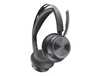 Poly Voyager Focus 2 USB-C Noise Canceling Bluetooth On Ear Phone & Computer Headset, Black (77Y88AA)