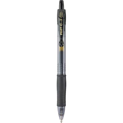Pilot G2 Retractable Gel Pens, Bold Point, Black Ink, 36/Pack (84095)