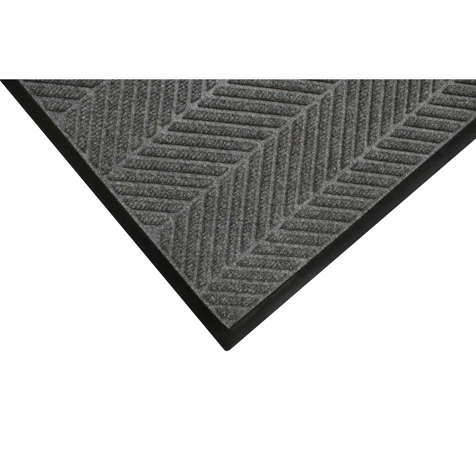 M+A Matting WaterHog Max Herringbone Classic Mat, Smooth ,6 x 12.2, Grey Ash (224073612170)