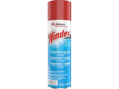 Windex Foaming Glass Cleaner Aerosol, 19.7 Oz., 6/Carton (333813CT)