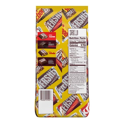 HERSHEYS Miniatures Assorted Chocolate Candy, Individually Wrapped, 56 oz, Bag, 180 Pieces (HEC2154