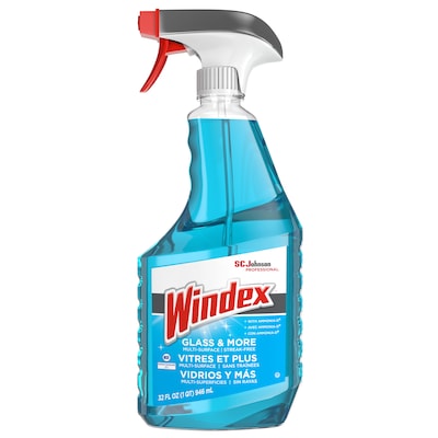 Windex Glass Cleaner with Ammonia-D Trigger Spray, 32 fl Oz. PLUS 128 Oz Refill