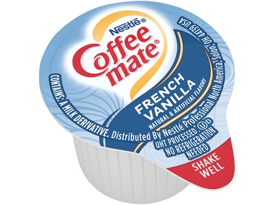 Coffee mate French Vanilla Dairy Free Liquid Creamer, 0.38 oz., 180/Box (NES18001)