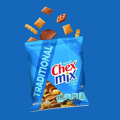Chex Mix Traditional Savory Snack Mix, 1.75 oz., 60 Bags/Pack (GEM1240)
