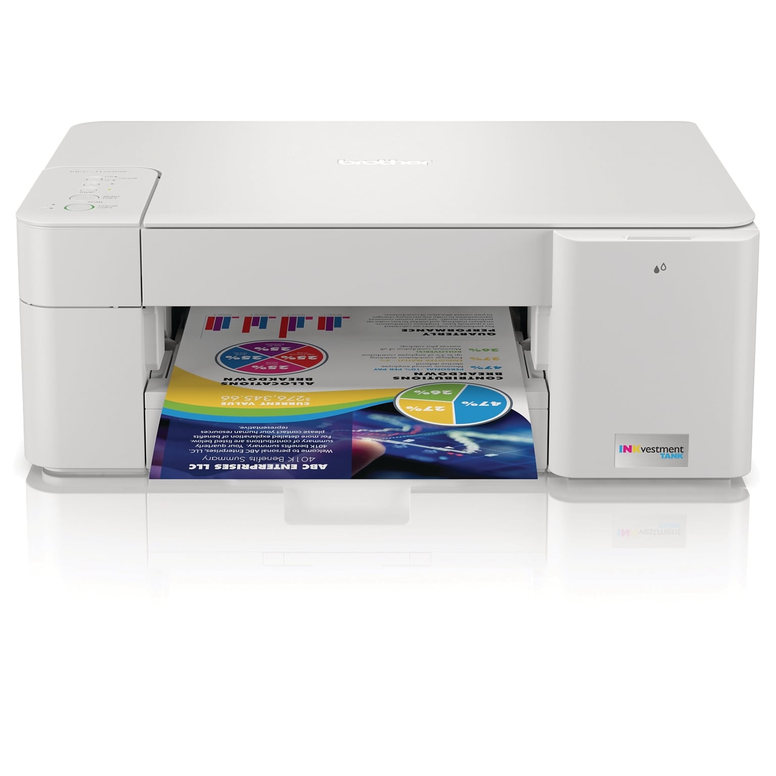Brother INKvestment Tank MFC-J1205W Wireless Color All-in-One Inkjet  Printer | Quill.com