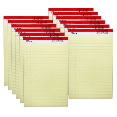Mead Junior Legal Pad, 5 x 8, 50 Sheets/Pad, 12 Pads (MEA59614-12)