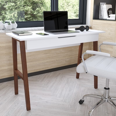 Flash Furniture 42 Home Office Writing Computer Desk with Drawer, White (GCMBLK60WHWAL)
