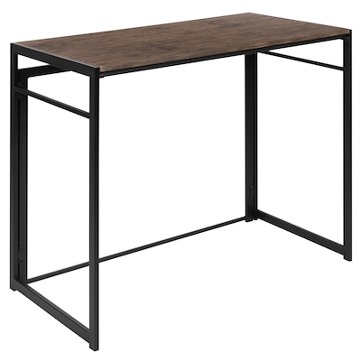 Flash Furniture 40"W Rustic Home Office Folding Computer Desk, Wood Grain (JBYJ354F)