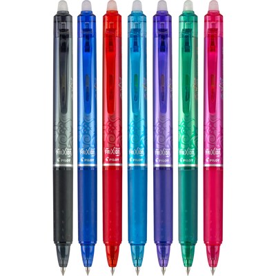 Pilot, FriXion Point Erasable & Refillable Gel Ink Pens, Extra Fine Point 0.5 mm, Pack of 6, Assorted Colors