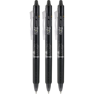 Pilot Frixion erasable pens refill, 9 refill bundle Black gel ink fine  point 07 (Black)