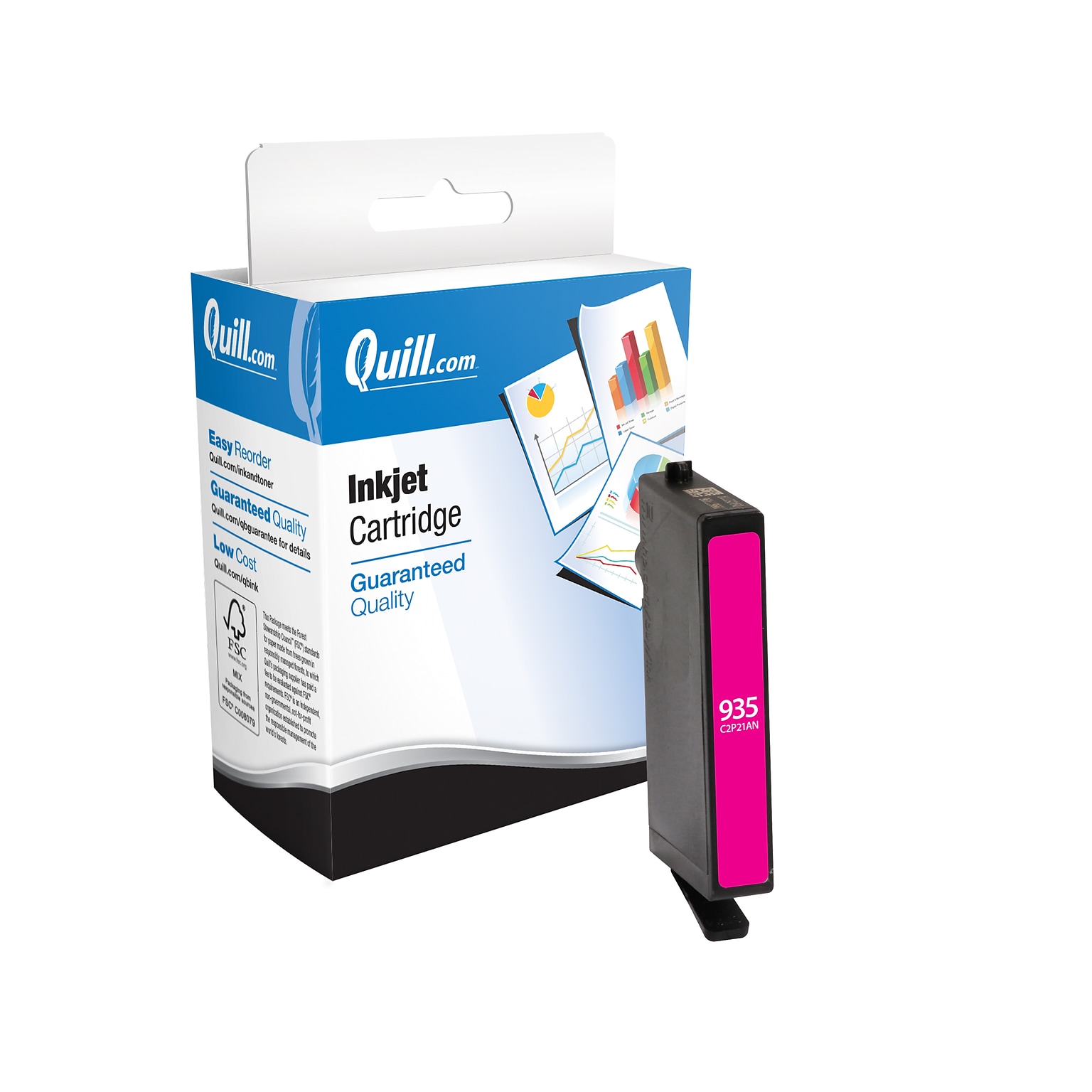 Quill Brand® HP 935 Remanufactured Magenta Ink Cartridge, Standard Yield (C2P21AN#140)
