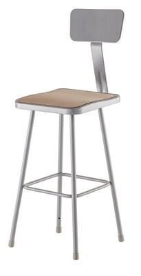 National Public Seating 38 Task Stool, Gray, 2/Pack (6330B2)