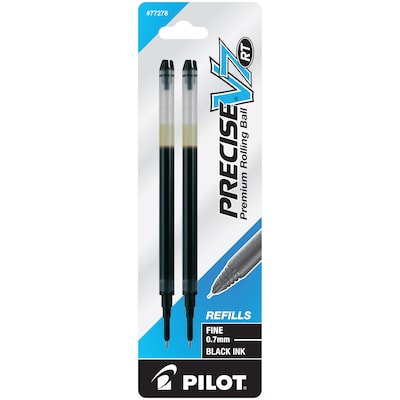 Pilot Precise V7 RT Rollerball Pen Refill, Fine Tip, Black Ink, 2/Pack (77278)