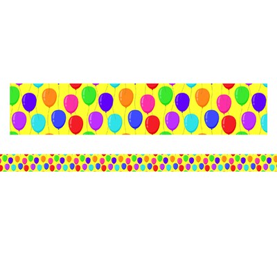 Charles Leonard Magnetic Straight Border, 1.5" x 48', Balloon Theme (CHL28112-2)