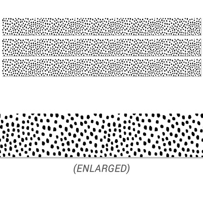 Creative Teaching Press® Straight Border, 3 x 144, Black Messy Dots on White (CTP10451-3)